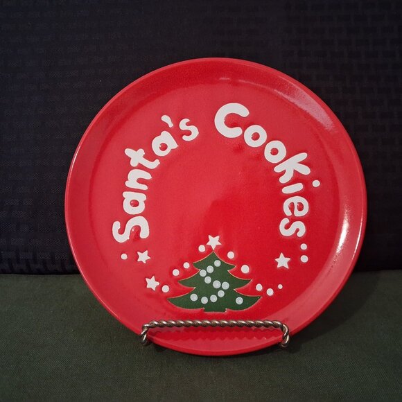 Waechtersbach Red Germany Santa’s Cookies Plate, EUC - Picture 1 of 8
